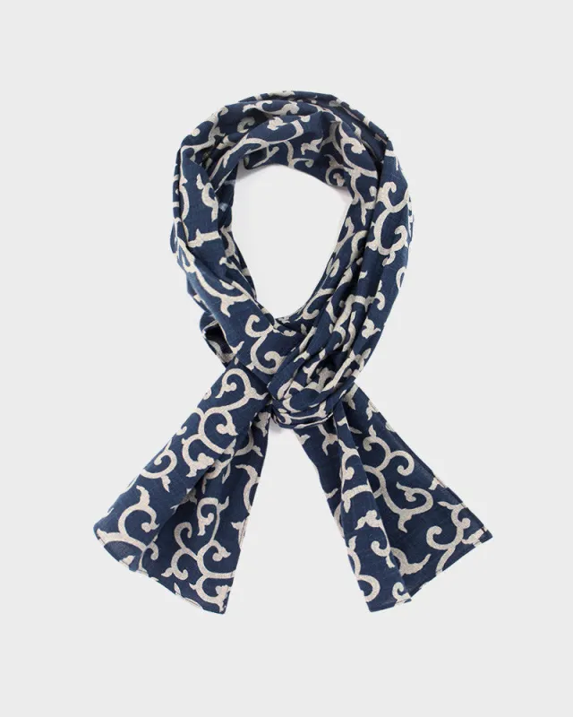 Kiriko Original Scarf, Classic, Indigo Karakusa sold by Kiriko
