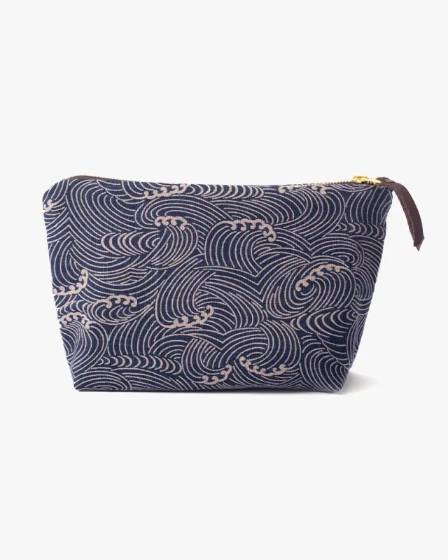 Kiriko Original Stand-Up Pouch, Indigo Nami sold by Kiriko