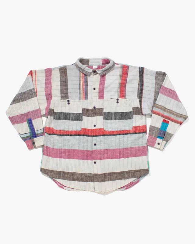 Japanese Repro Button Up Shirt, Oejidos, Multi Stripes - M sold by Kiriko
