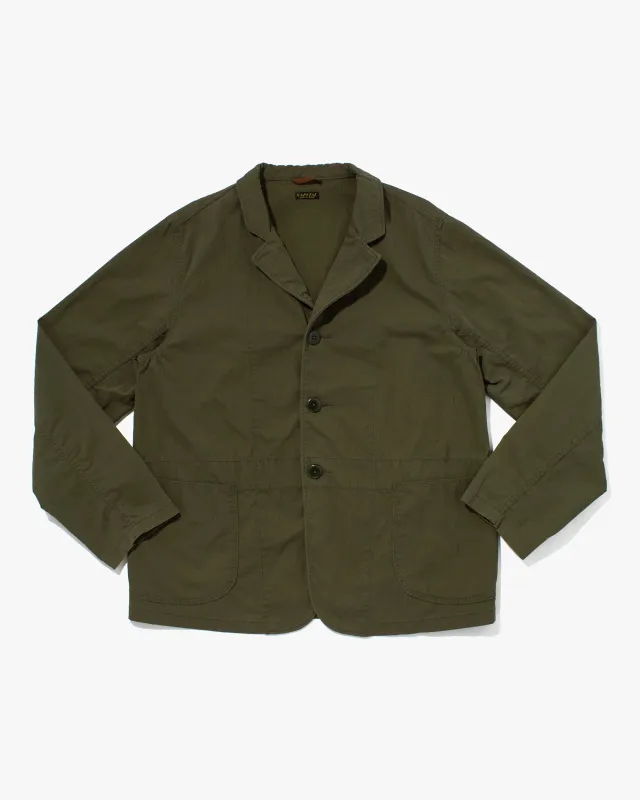 Japanese Repro Chore Coat, Kapital, Military Green - M sold by Kiriko