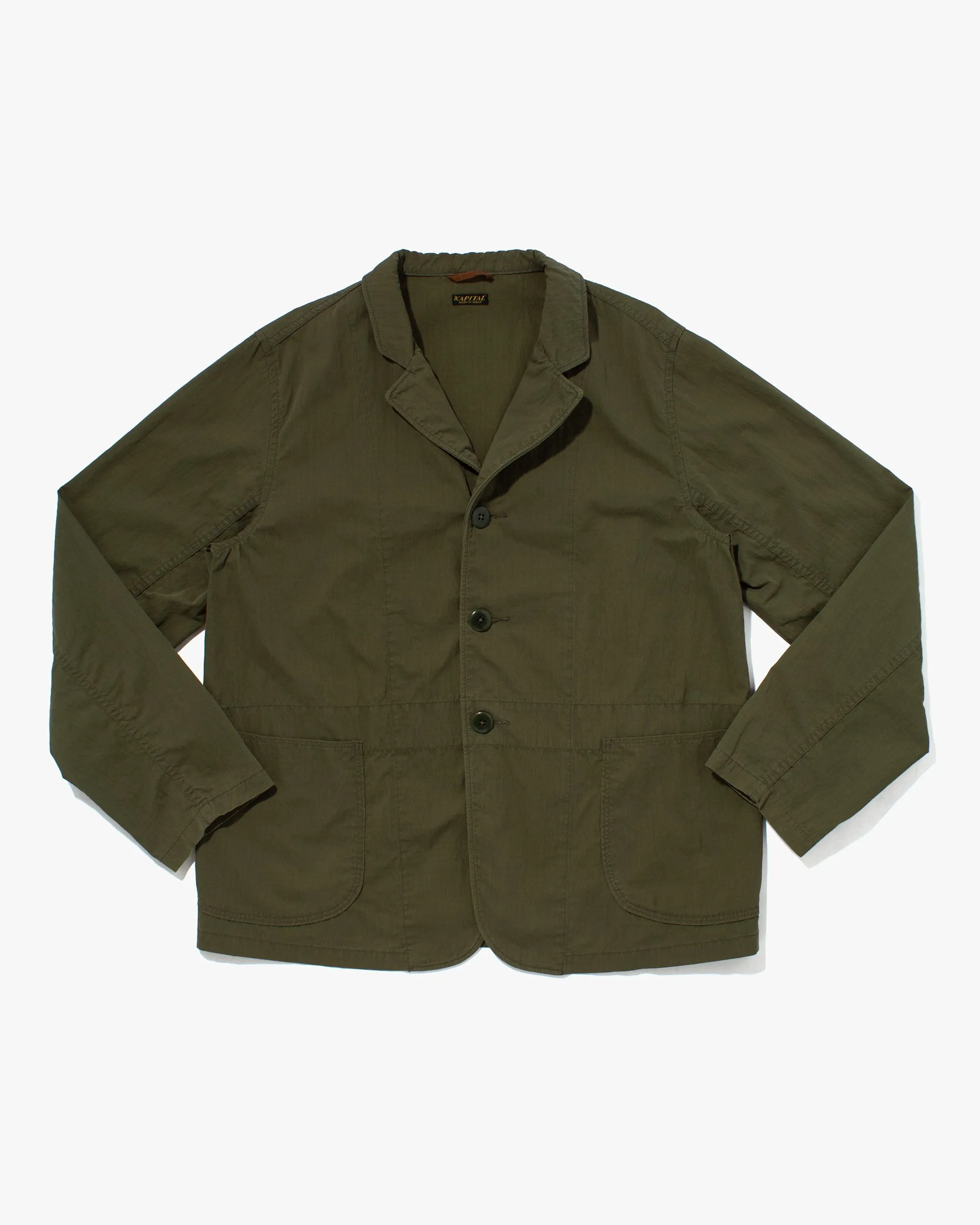 Japanese Repro Chore Coat, Kapital, Military Green - M sold by Kiriko