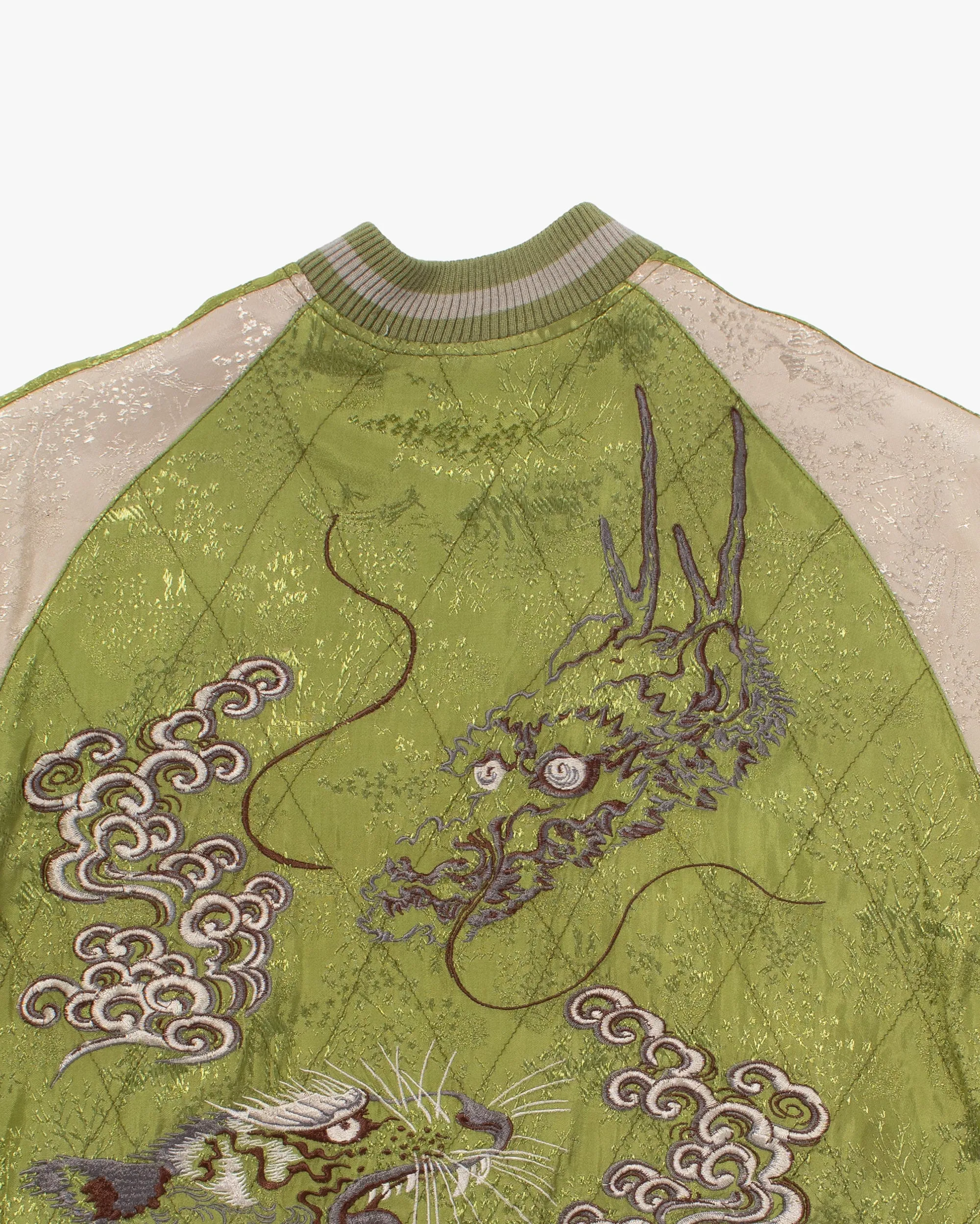 Japanese Repro Souvenir Jacket, Reversible, Green with Eagle - M sold by Kiriko product image thumbnail 4