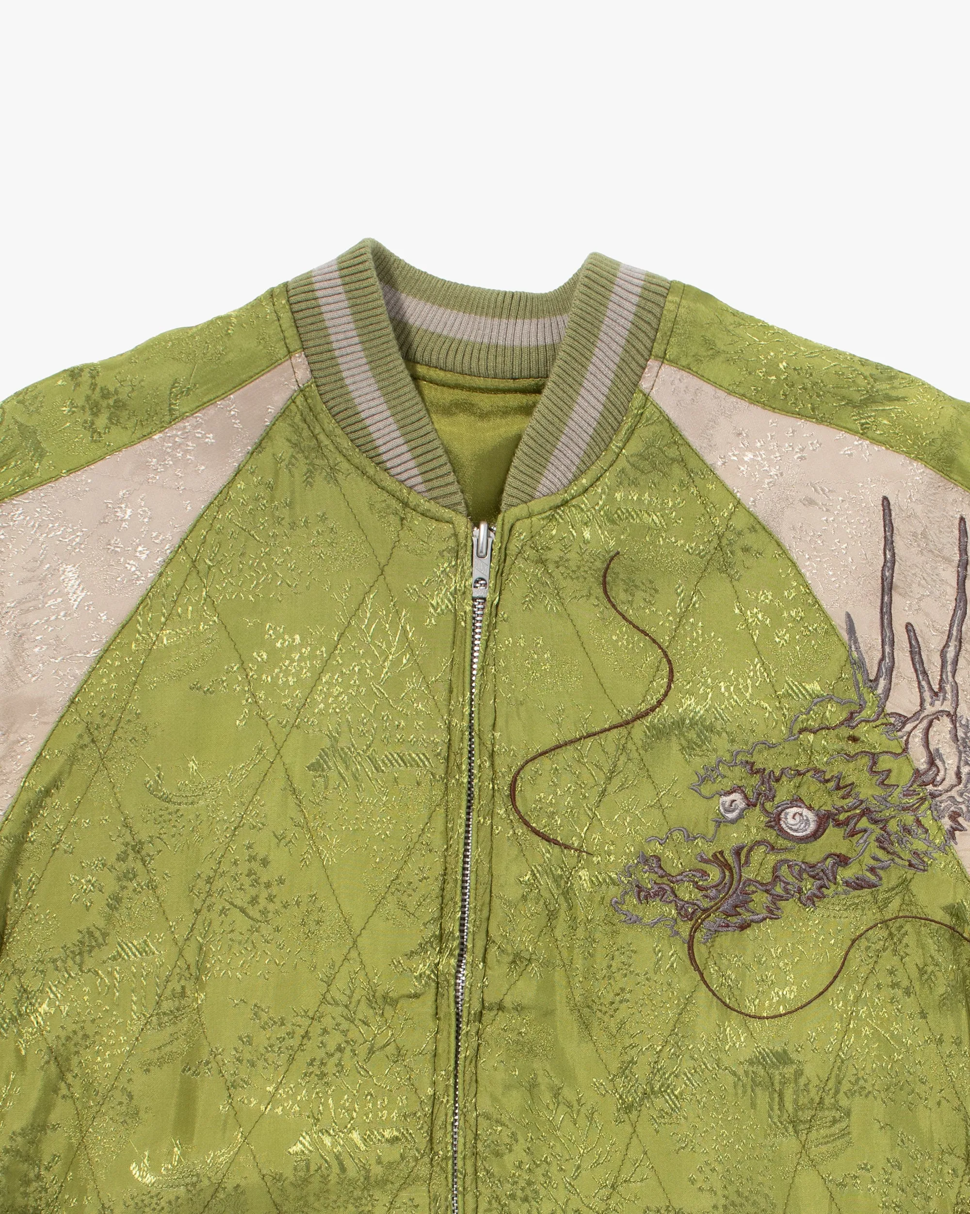 Japanese Repro Souvenir Jacket, Reversible, Green with Eagle - M sold by Kiriko product image thumbnail 2