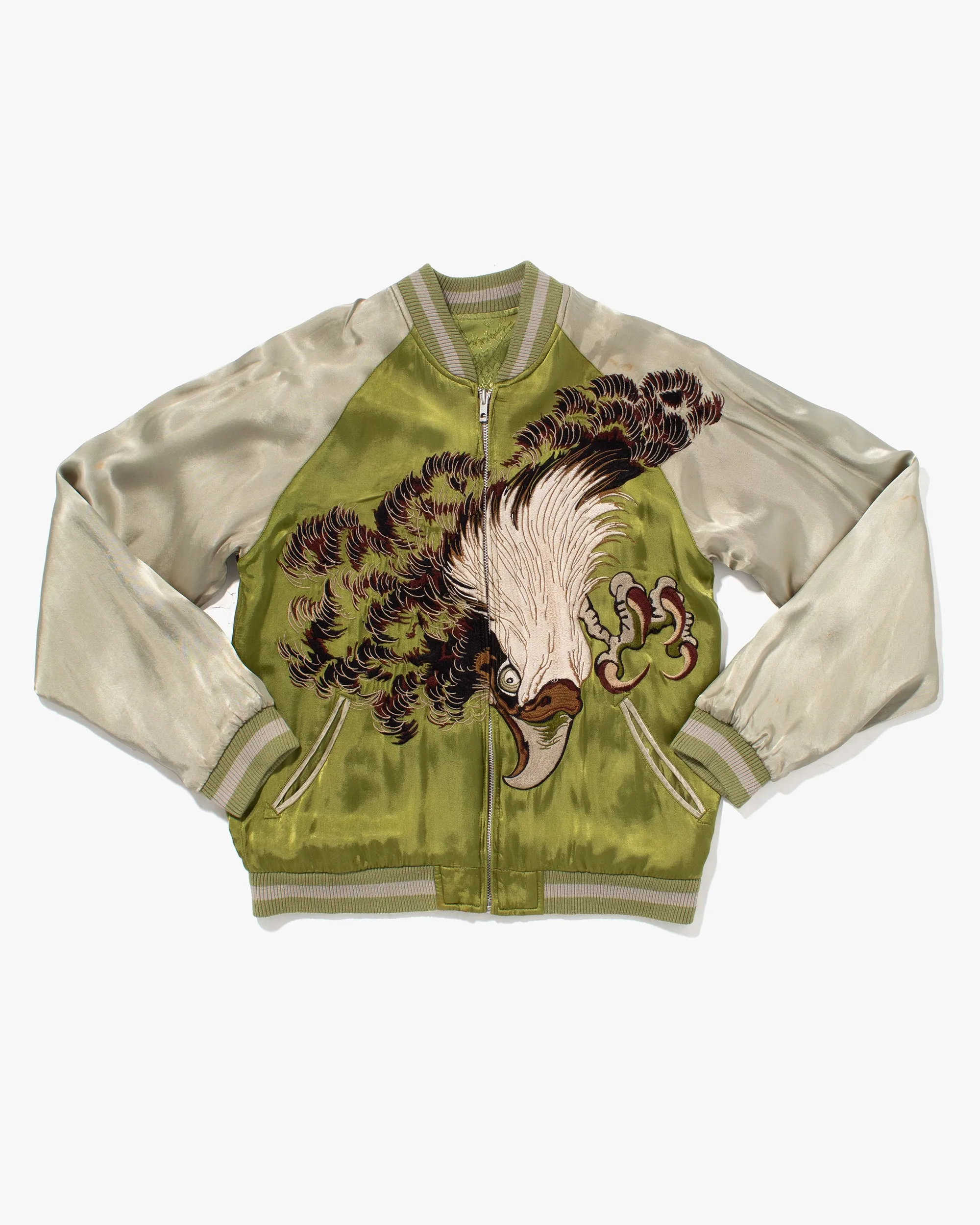 Japanese Repro Souvenir Jacket, Reversible, Green with Eagle - M sold by Kiriko product image thumbnail 5