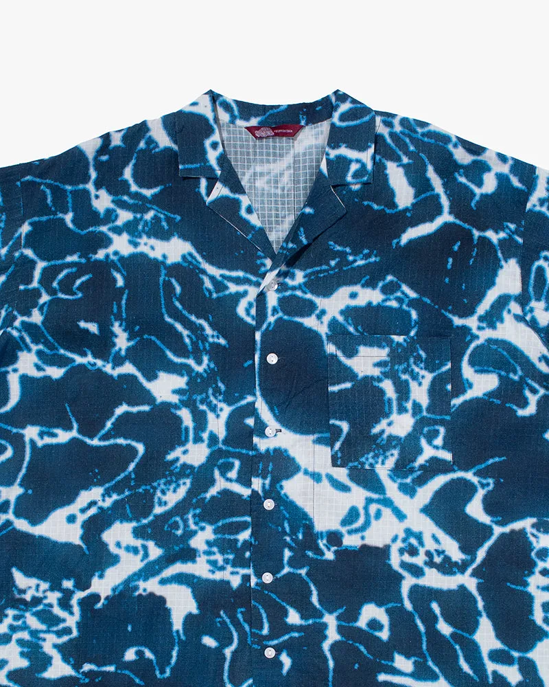 Wa-Modern, Short Sleeve Ripstop Button Up Shirt, Ruri sold by Kiriko product image thumbnail 2