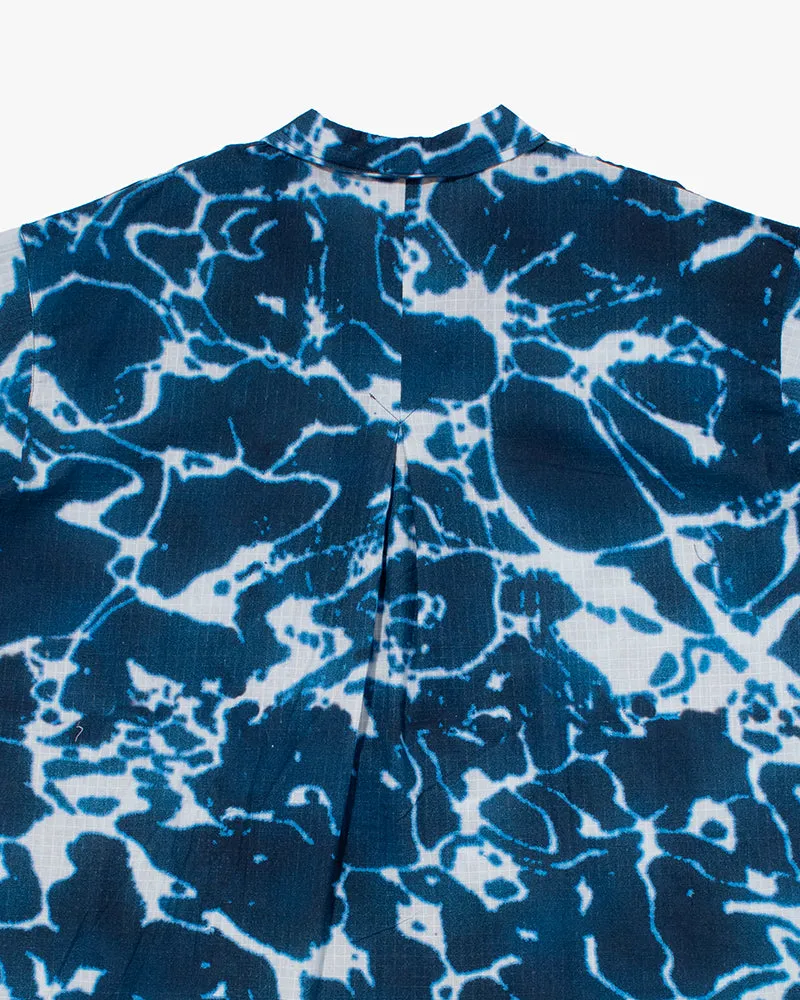 Wa-Modern, Short Sleeve Ripstop Button Up Shirt, Ruri sold by Kiriko product image thumbnail 4