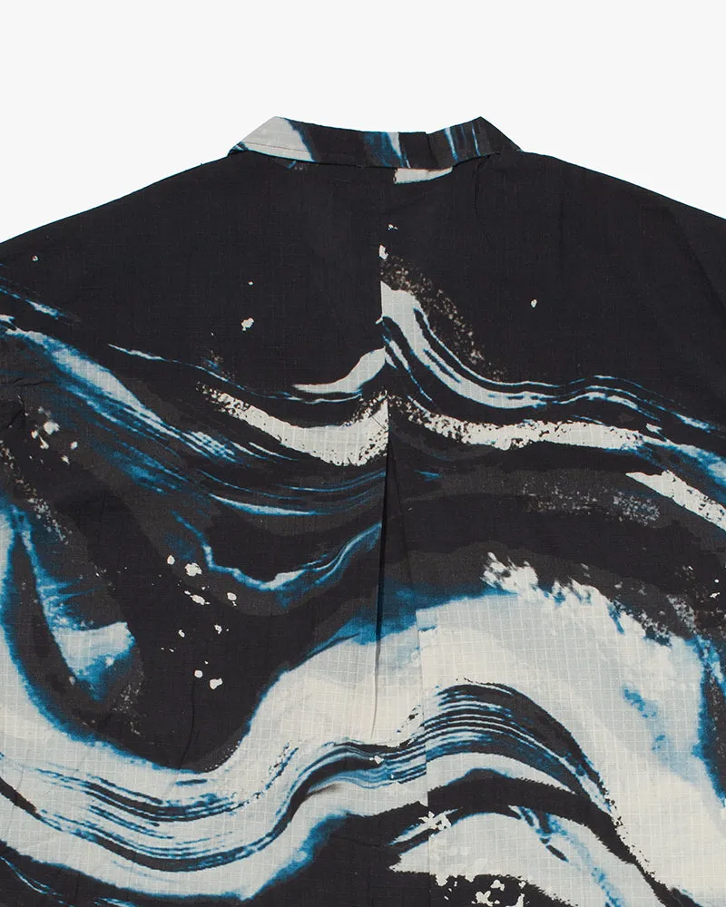 Wa-Modern, Short Sleeve Ripstop Button Up Shirt, Kon sold by Kiriko product image thumbnail 4