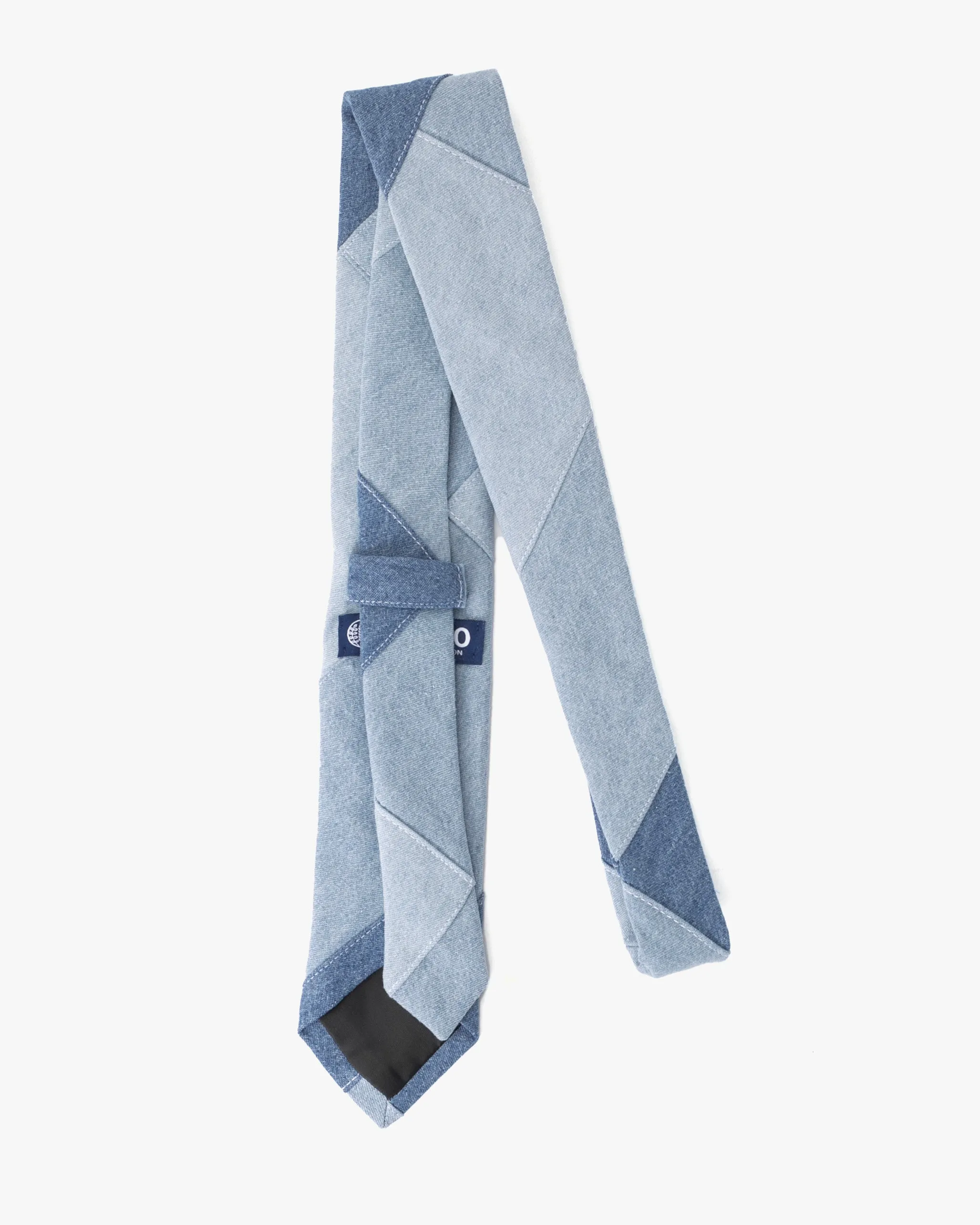 Kiriko Original Tie, Patchwork, Light Denim sold by Kiriko product image thumbnail 3