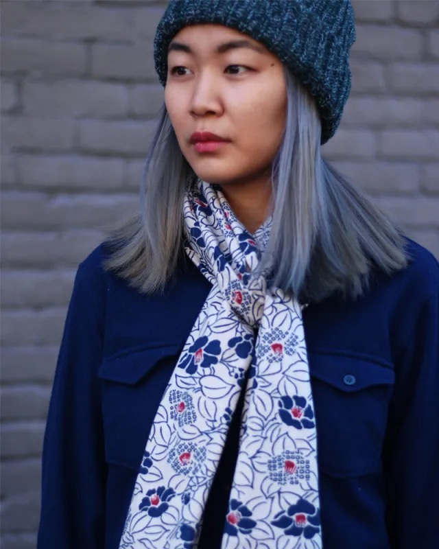 Kiriko Original Scarf, Cream Tsubaki sold by Kiriko