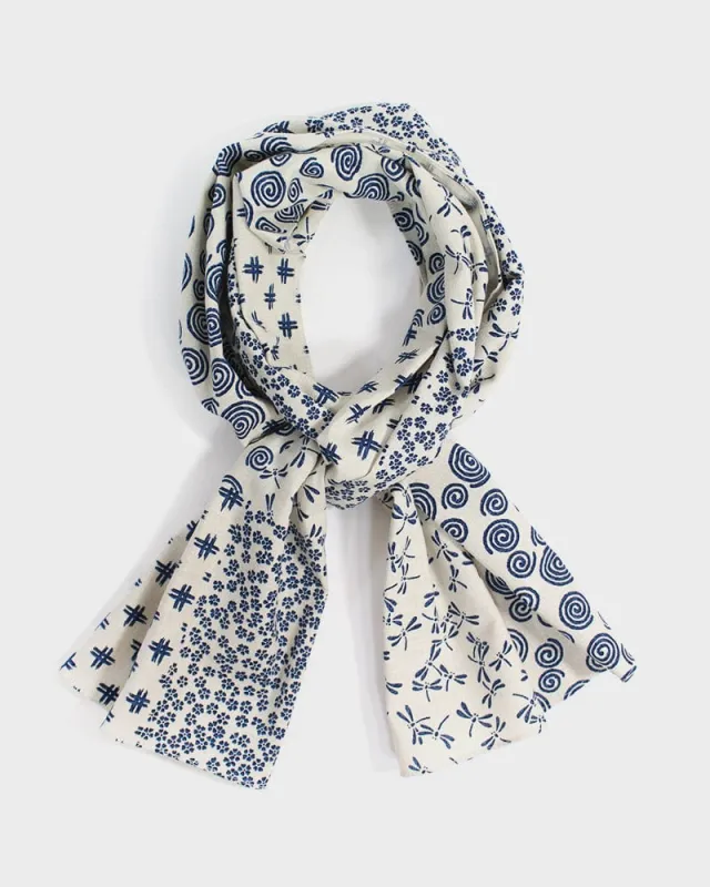 Kiriko Original Scarf, Classic, Cream Tonbo and Igeta sold by Kiriko