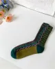 Tourtiwi, Retro Floral Wavy Pattern, Mid-Calf Socks sold by Kiriko