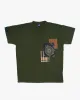 Kiriko Original Tee, 8 oz Cotton, Patched Tee, Green sold by Kiriko