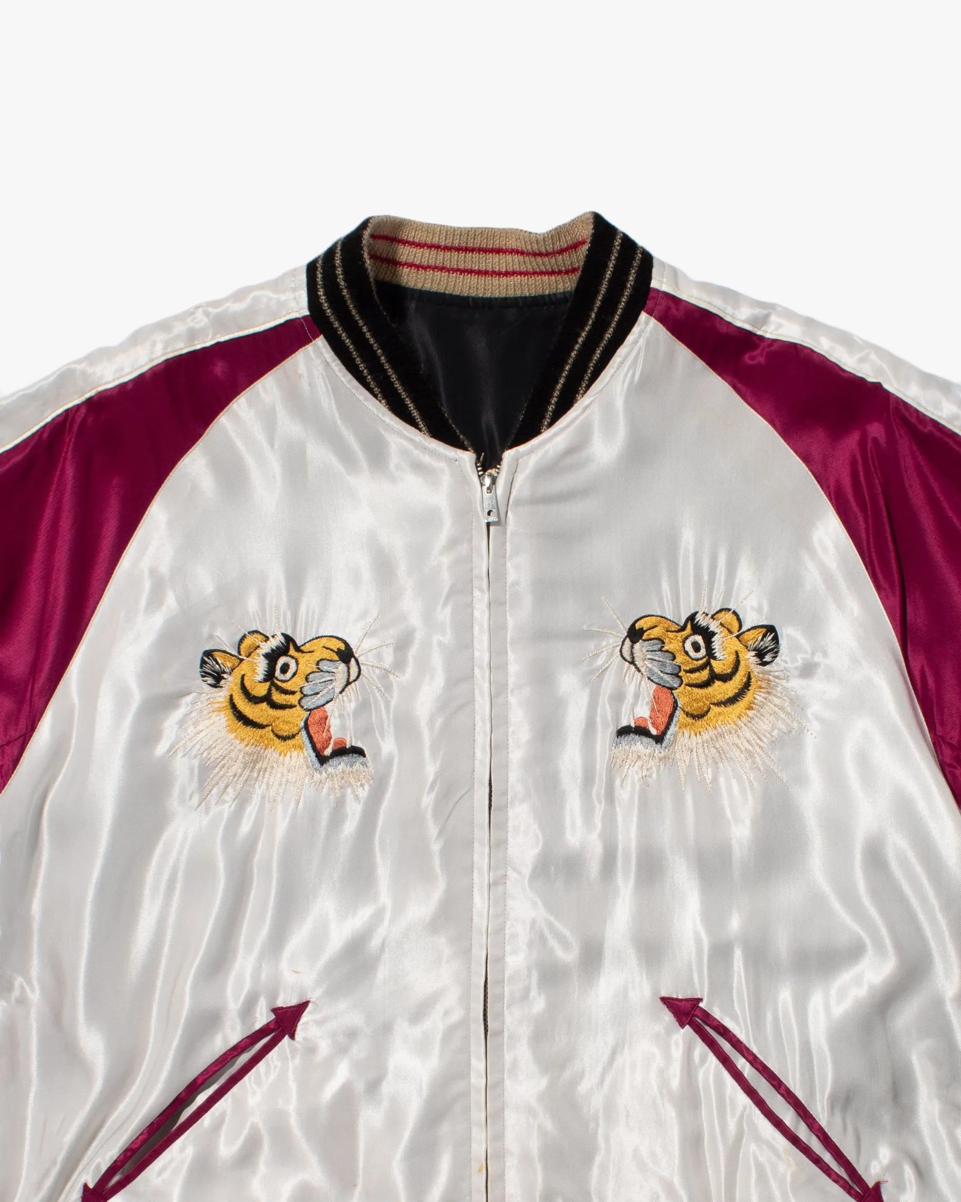 Japanese Repro Souvenir Jacket, Reversible, L, Silver with Map and Animals sold by Kiriko product image thumbnail 5