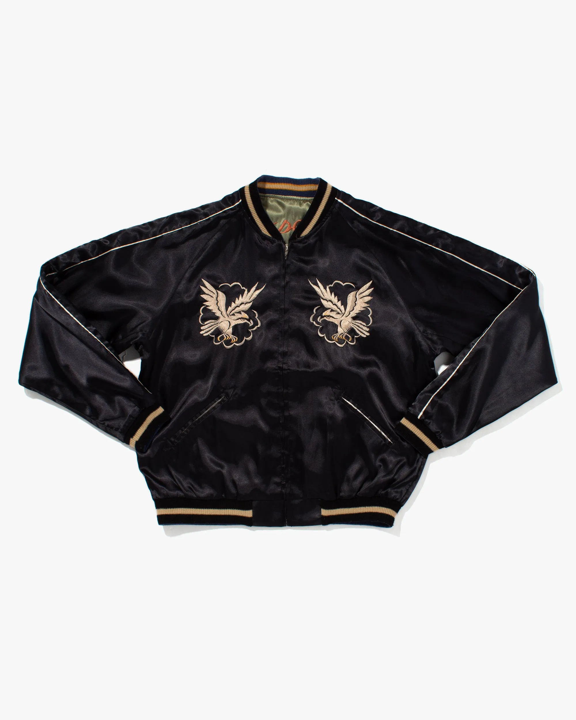 Japanese Repro Souvenir Jacket, Reversible, Green with Deer - L sold by Kiriko product image thumbnail 2