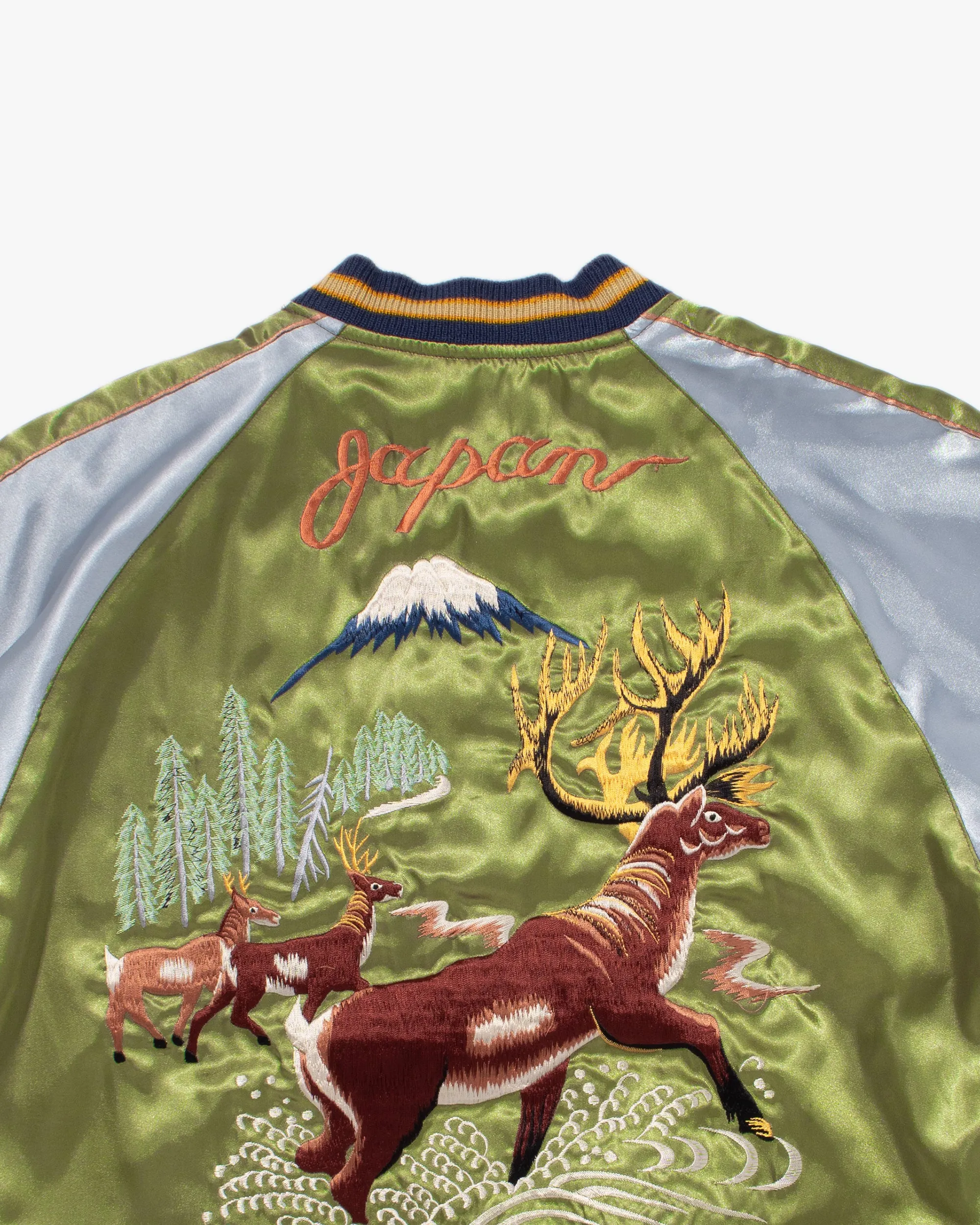 Japanese Repro Souvenir Jacket, Reversible, Green with Deer - L sold by Kiriko product image thumbnail 3