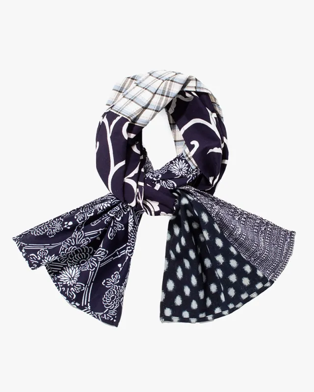 Kiriko Original Scarf, Patched Boro, Indigo, 27 sold by Kiriko