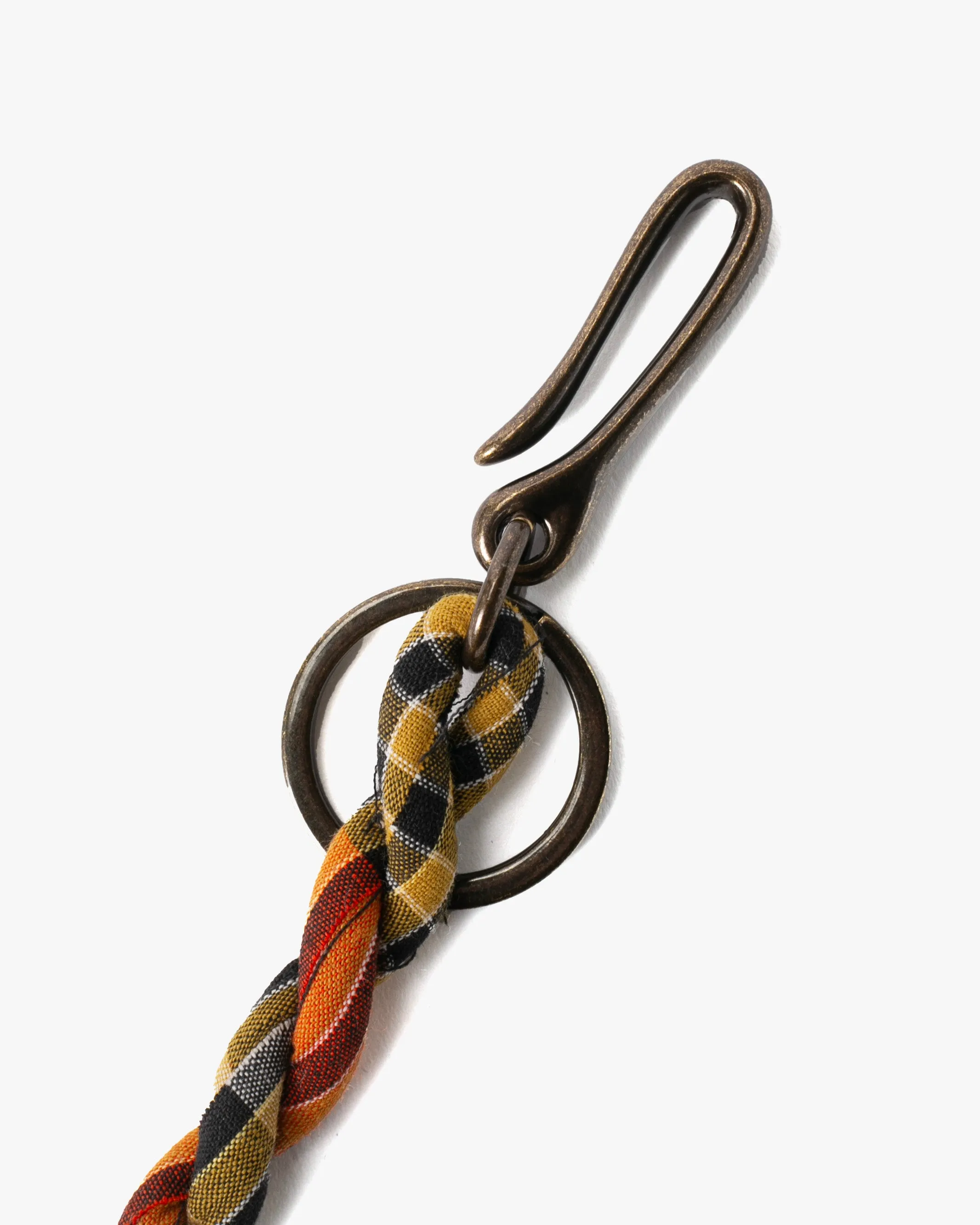 Boet x Kiriko Keychain, Boro, Orange and Grey Plaid sold by Kiriko product image thumbnail 3