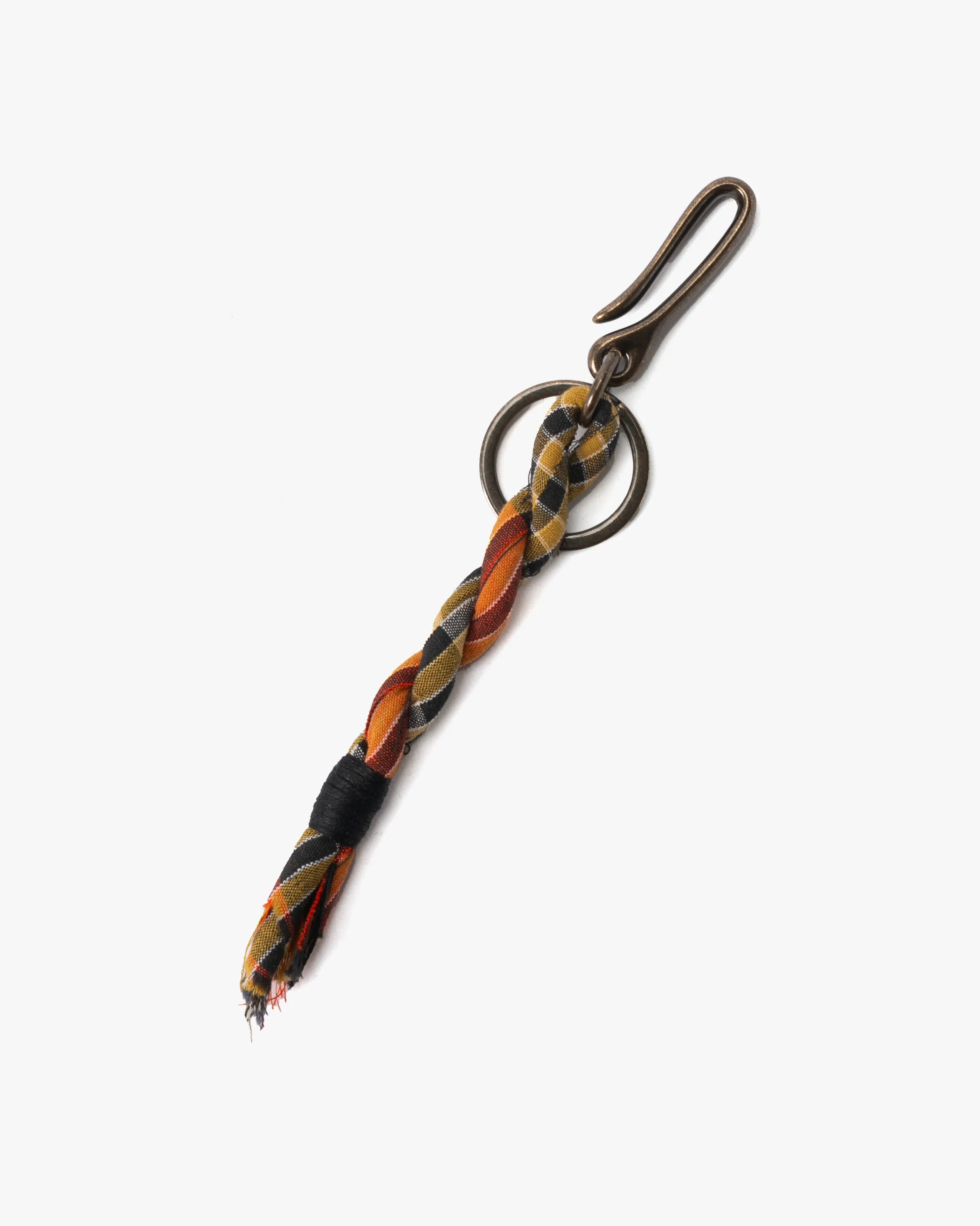 Boet x Kiriko Keychain, Boro, Orange and Grey Plaid sold by Kiriko product image thumbnail 2