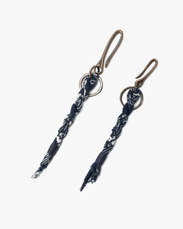 Boet x Kiriko Keychain, Boro, Indigo Katazome sold by Kiriko