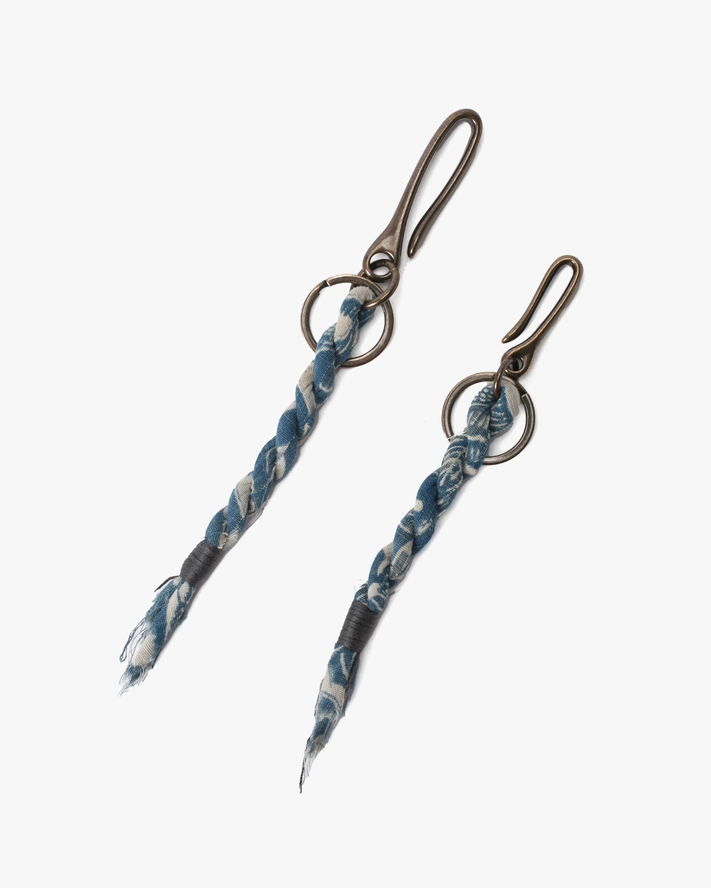Boet x Kiriko Keychain, Boro, Washed Indigo Katazome sold by Kiriko