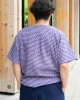 Wa-Modern, Short Sleeve Button Up Tunic, Purple sold by Kiriko