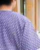 Wa-Modern, Short Sleeve Button Up Tunic, Purple sold by Kiriko