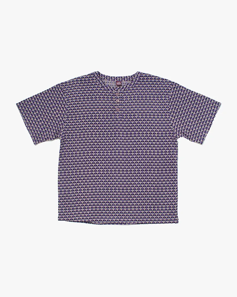 Wa-Modern, Short Sleeve Button Up Tunic, Purple sold by Kiriko product image thumbnail 5