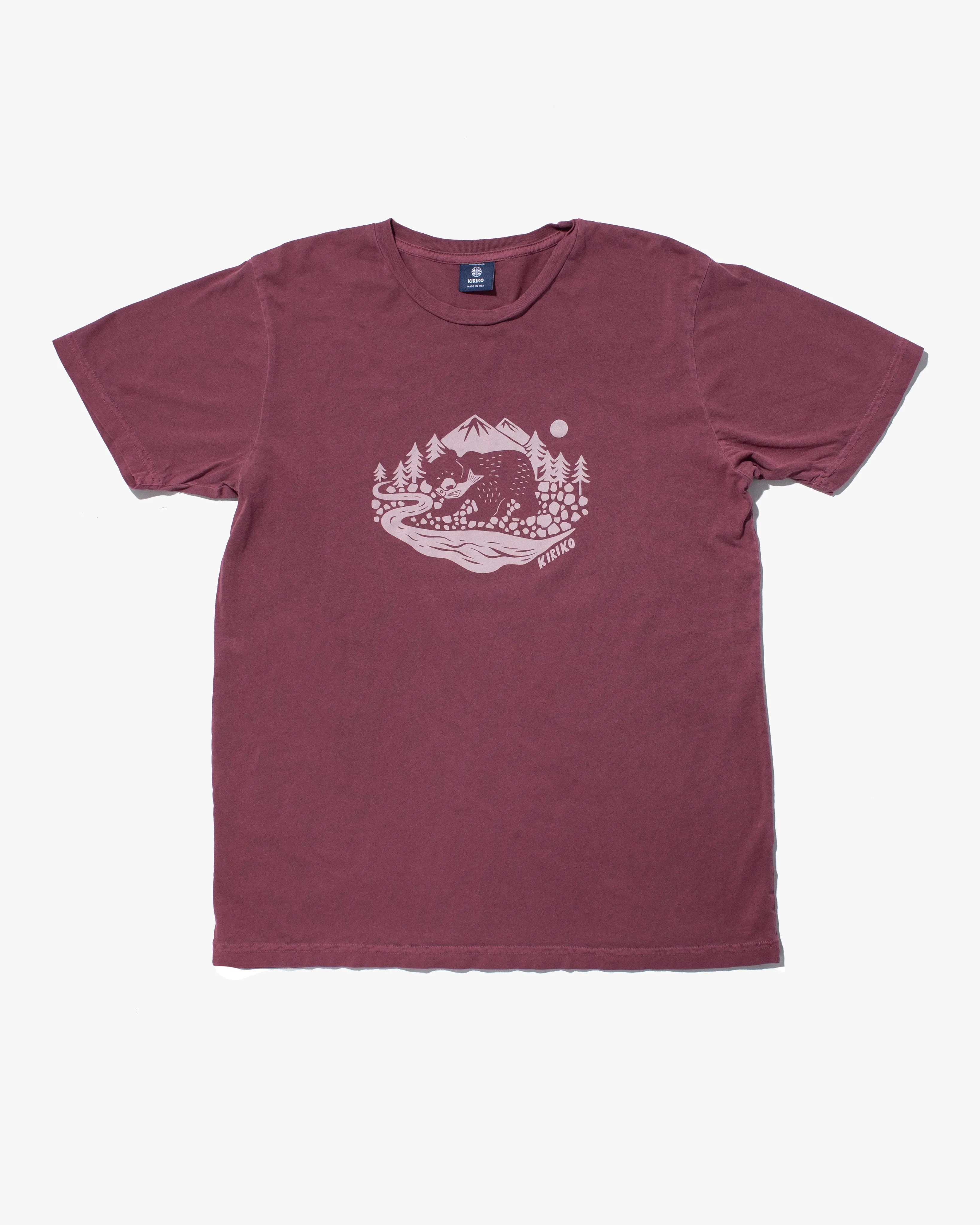 Kiriko Original Tee, 6oz Cotton, Kuma, Fuschia sold by Kiriko
