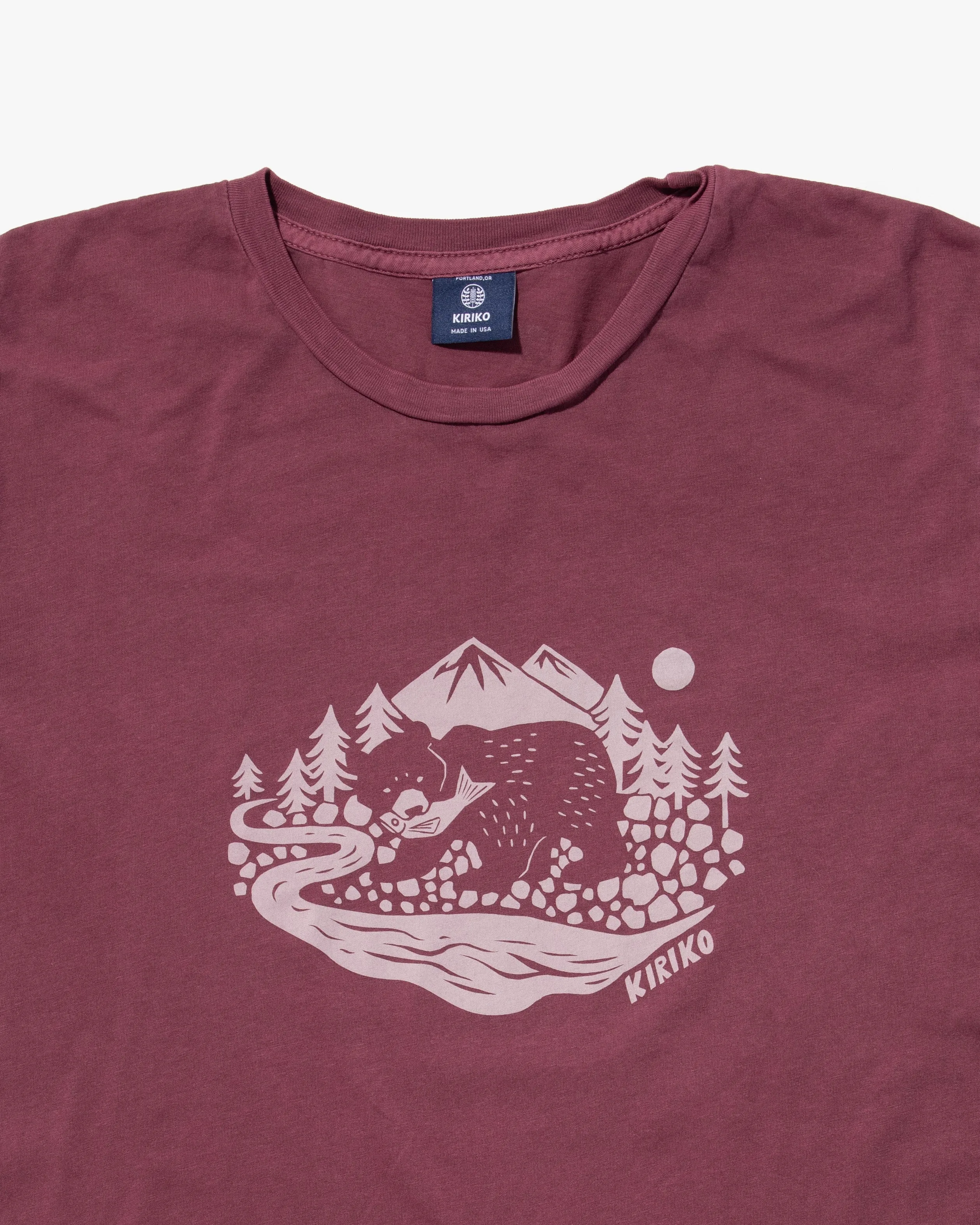 Kiriko Original Tee, 6oz Cotton, Kuma, Fuschia sold by Kiriko product image thumbnail 4