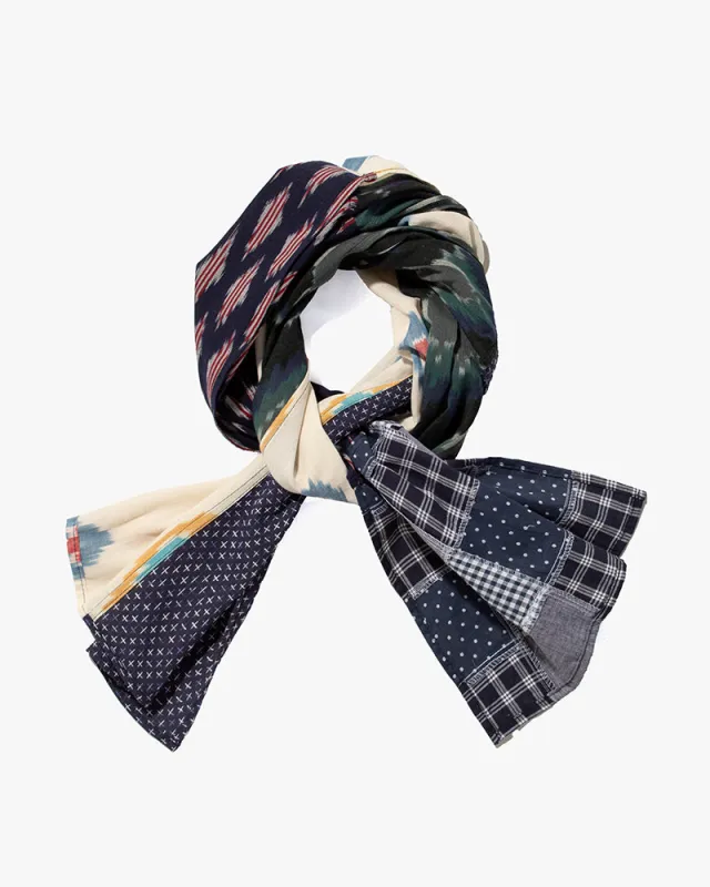 Kiriko Original Scarf, Indian Kasuri, Patchwork, 5 sold by Kiriko