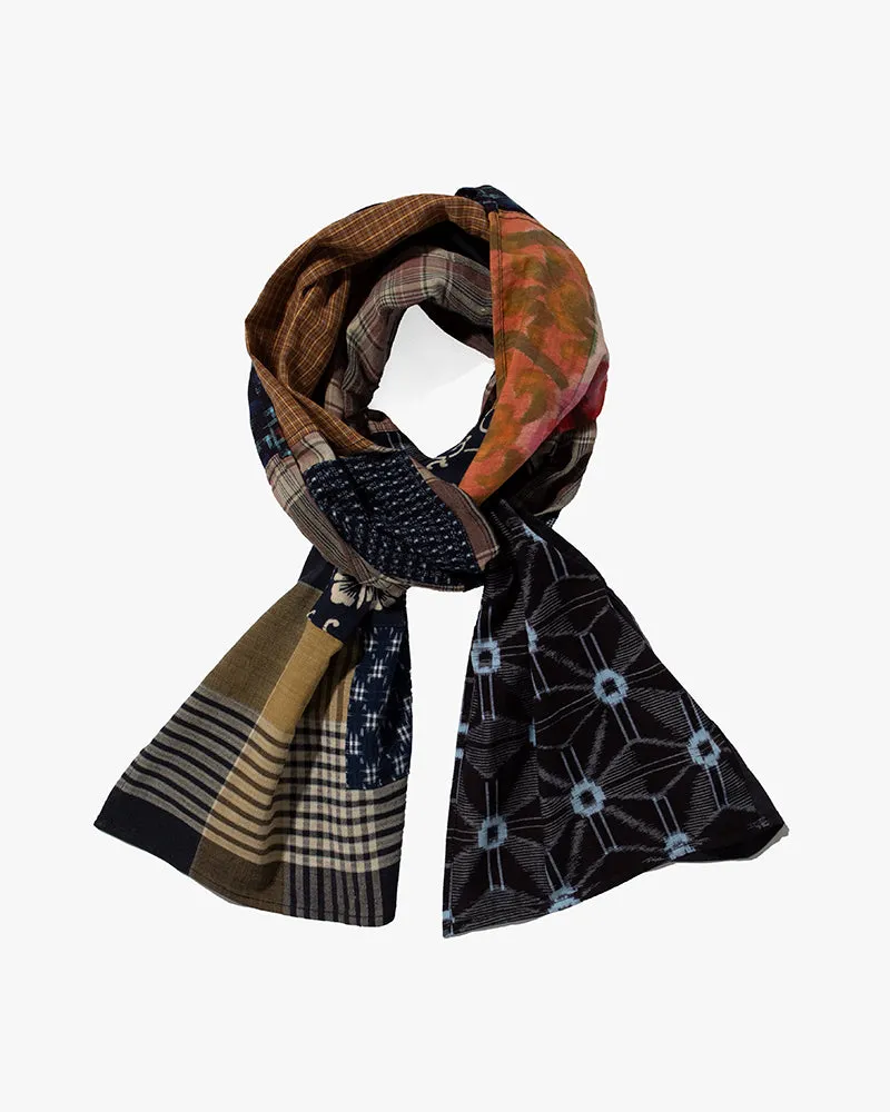 Kiriko Original Scarf, Patched Boro, Shima, Kasuri and Plaid, 6 sold by Kiriko