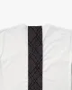 Kiriko Original Tee, 8 oz Cotton, White with Navy Jacquard Weave Inlay sold by Kiriko