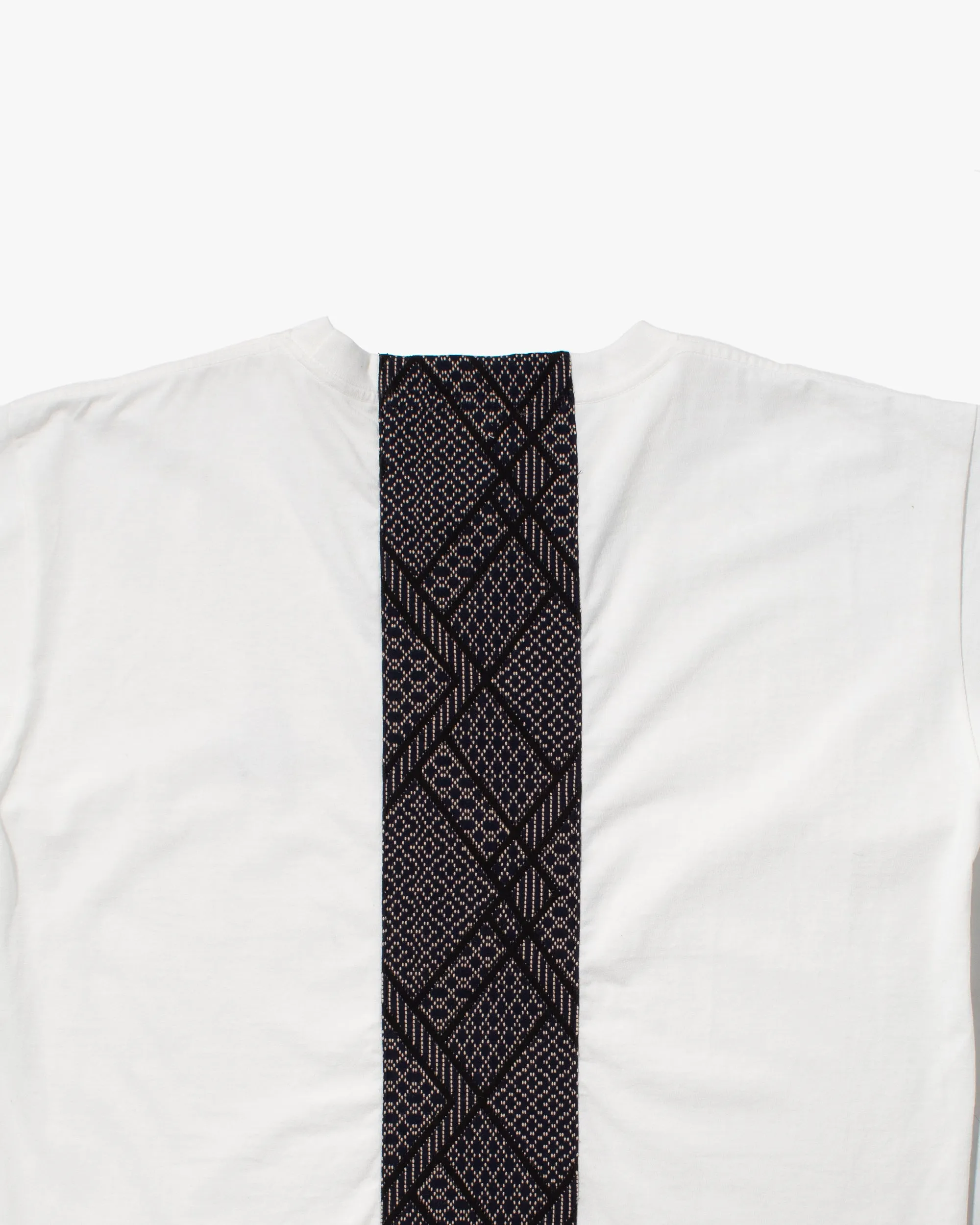 Kiriko Original Tee, 8 oz Cotton, White with Navy Jacquard Weave Inlay sold by Kiriko product image thumbnail 2
