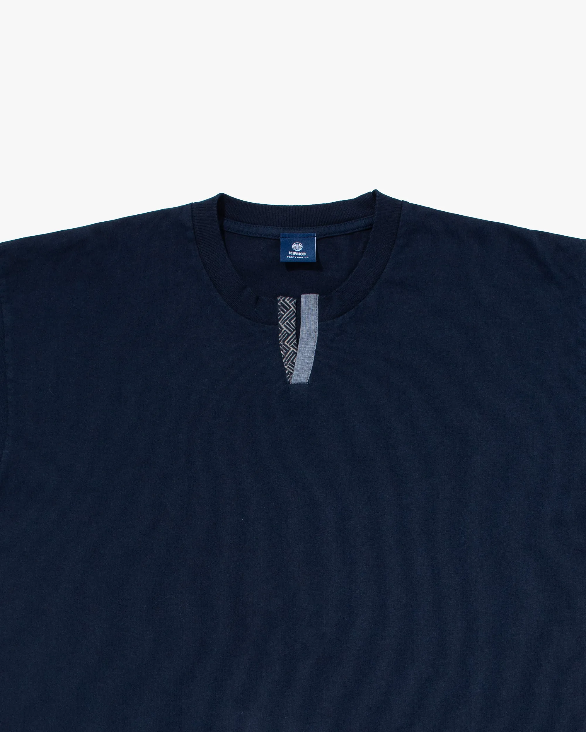 Kiriko Original Tee, 8 oz Cotton, Navy V-Henley sold by Kiriko product image thumbnail 2