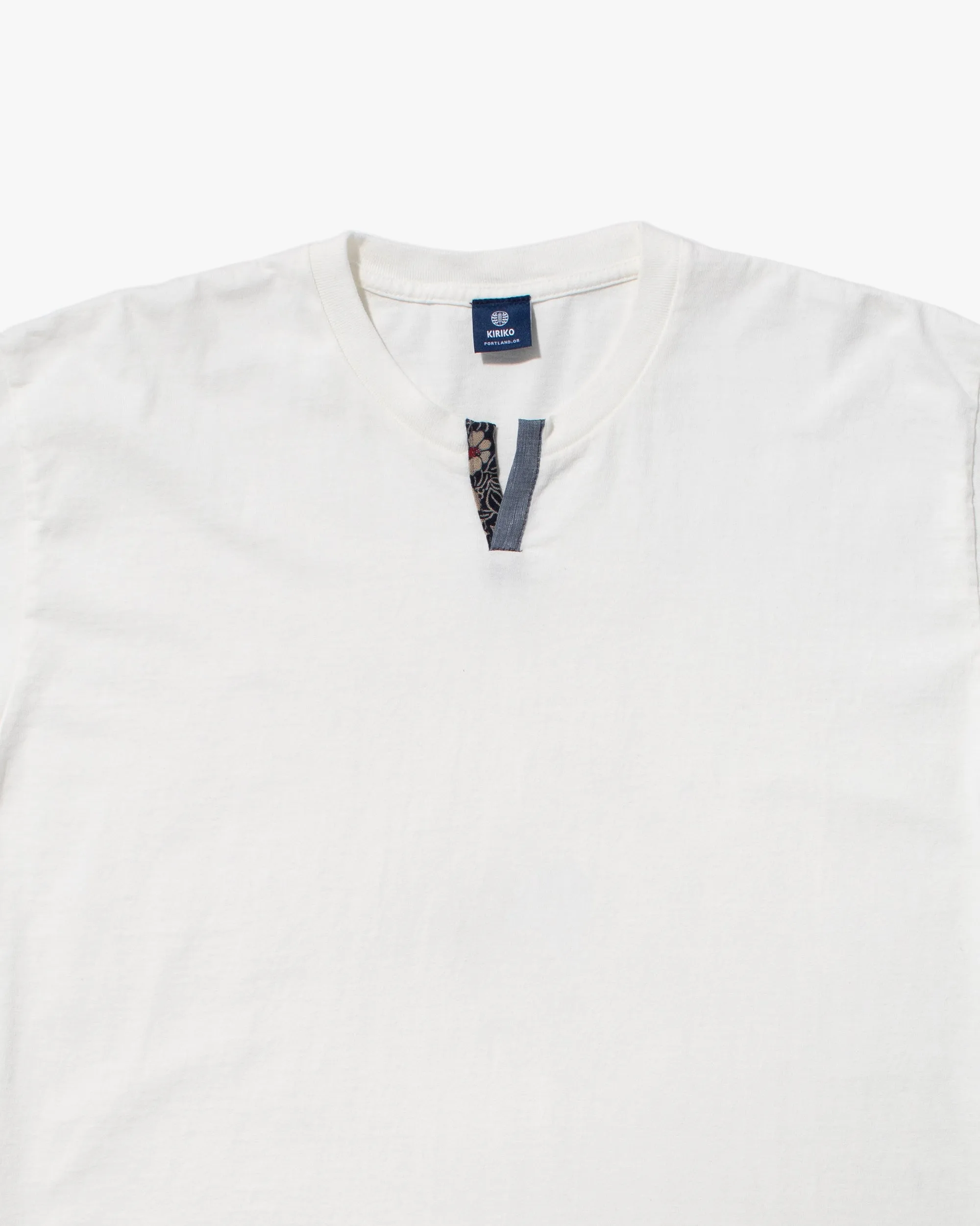 Kiriko Original Tee, 8 oz Cotton, White V-Henley sold by Kiriko product image thumbnail 2