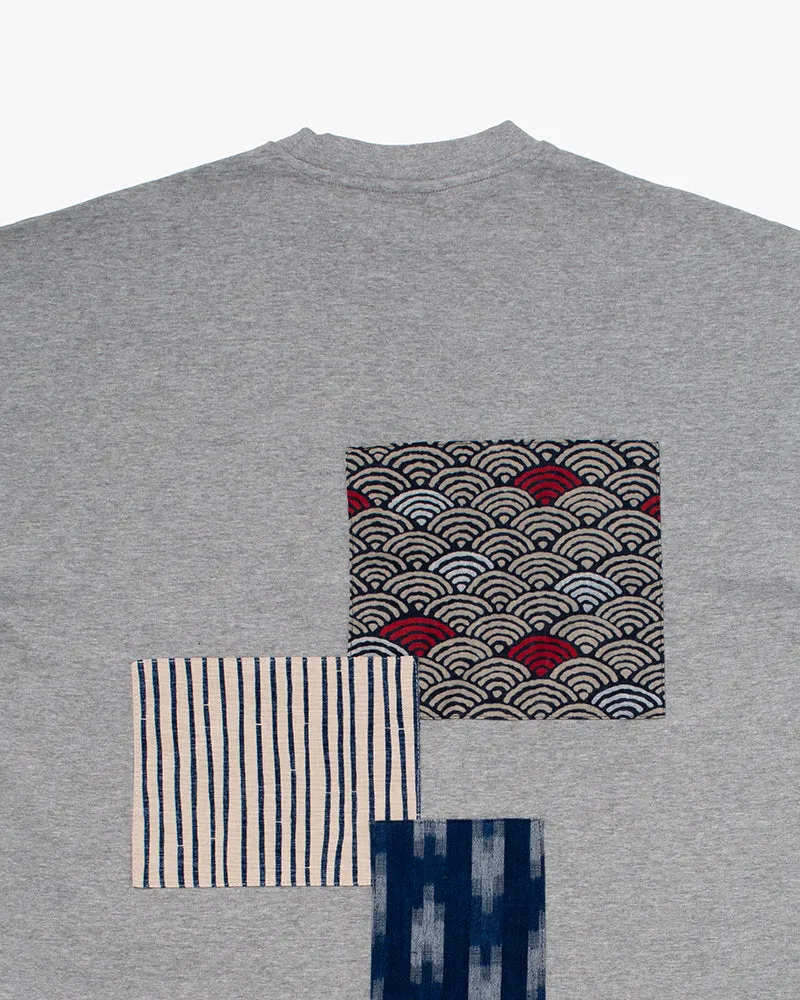 Kiriko Original Tee, 8 oz Cotton, Patched Oversized Tee, Gray sold by Kiriko product image thumbnail 4