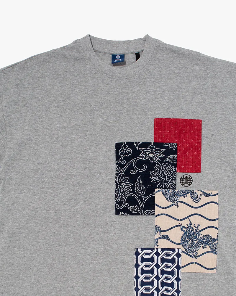 Kiriko Original Tee, 8 oz Cotton, Patched Oversized Tee, Gray sold by Kiriko product image thumbnail 2