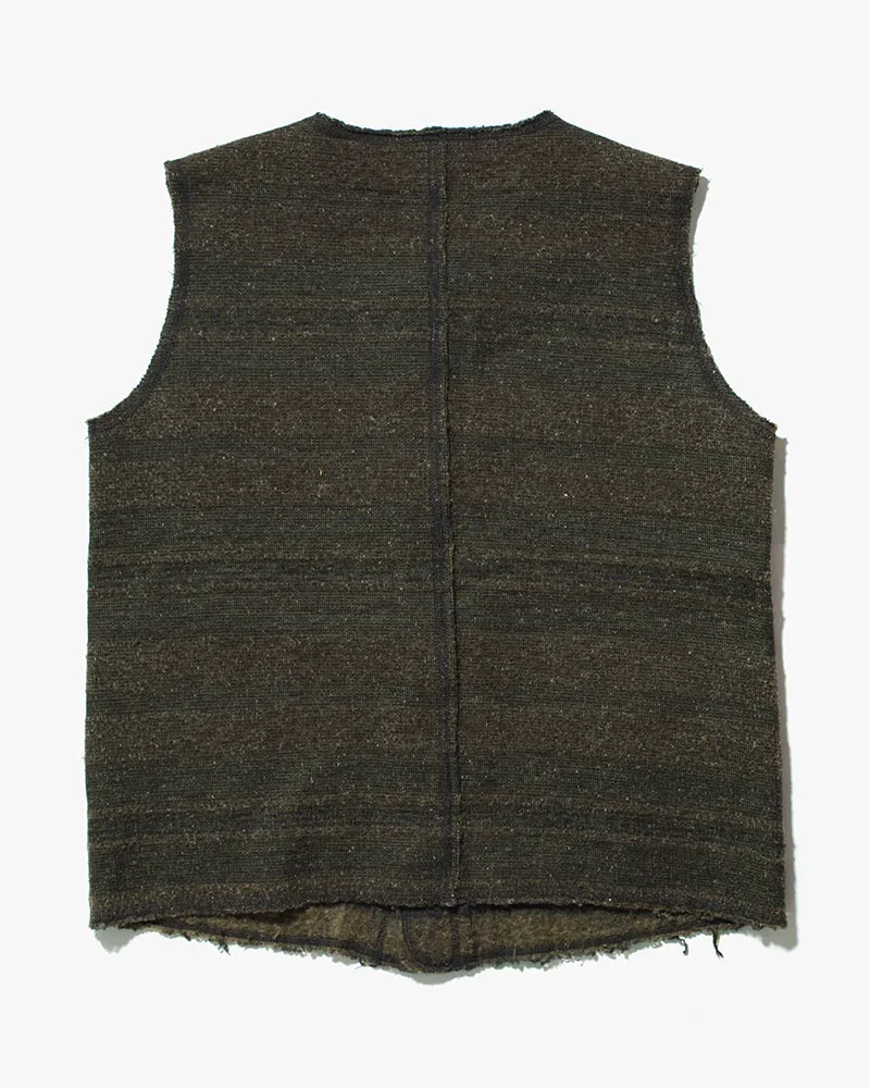 Japanese Repro Vest, Kapital, Striped with Leather Accents - S sold by Kiriko product image thumbnail 5