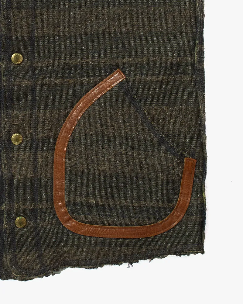 Japanese Repro Vest, Kapital, Striped with Leather Accents - S sold by Kiriko product image thumbnail 3