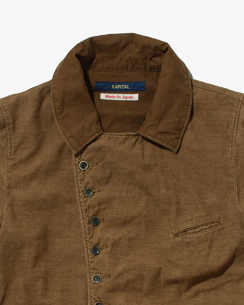 Japanese Repro Pea Coat, Kapital, Brown Corduroy - M sold by Kiriko product image thumbnail 3