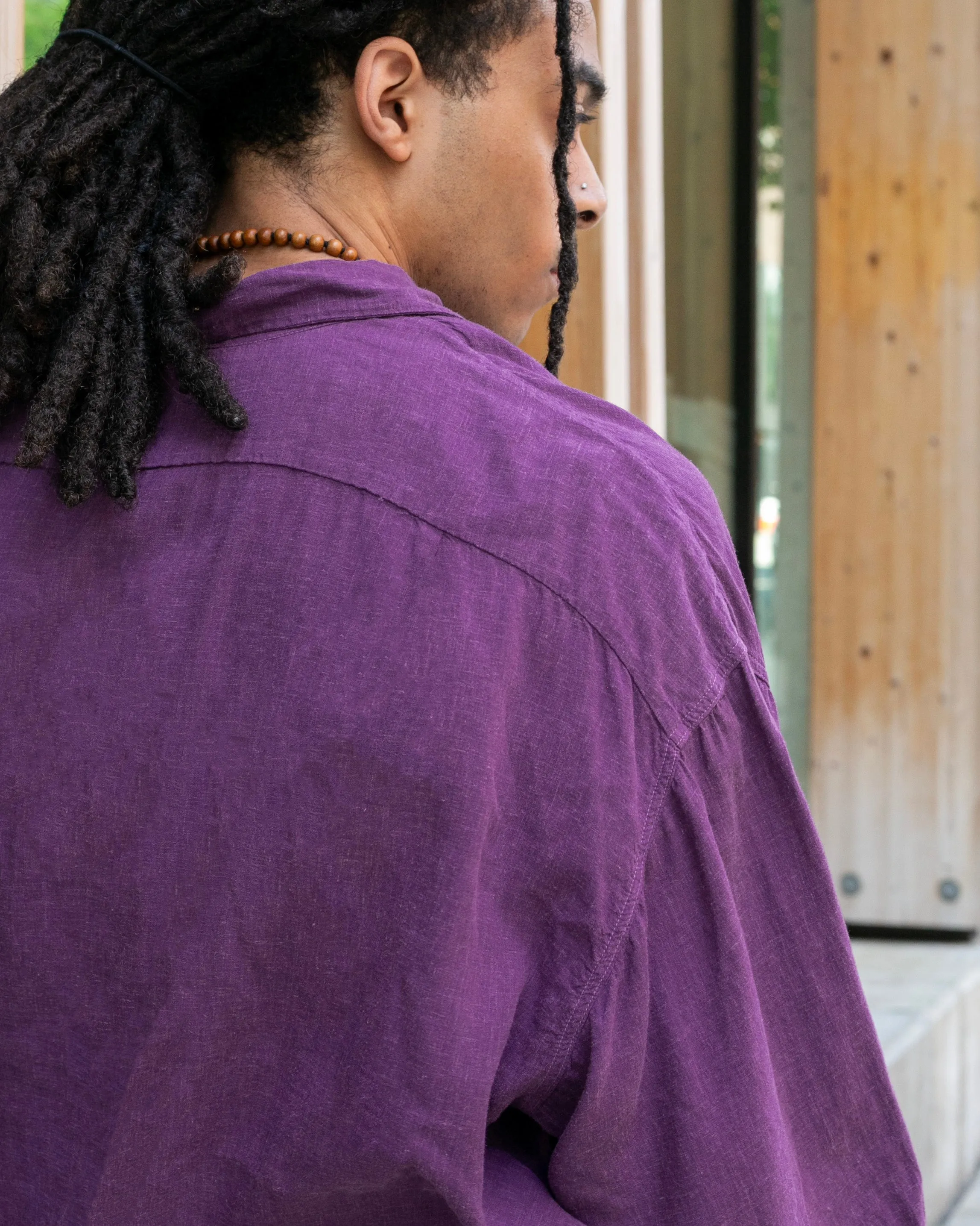 Japanese Repro Short Sleeve Shirt, Kapital, Purple with Shell Buttons - L sold by Kiriko product image thumbnail 4