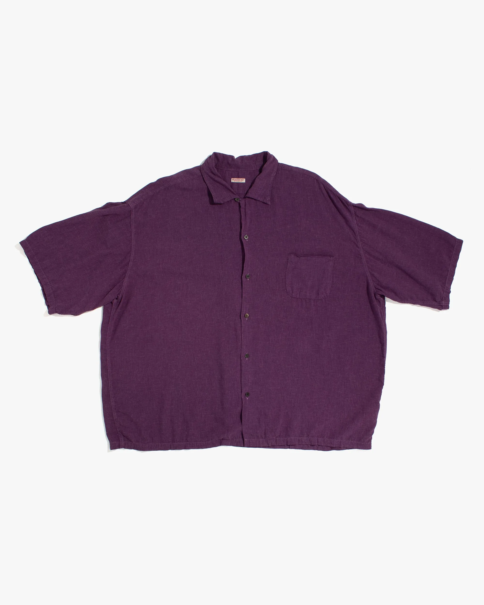 Japanese Repro Short Sleeve Shirt, Kapital, Purple with Shell Buttons - L sold by Kiriko product image thumbnail 5
