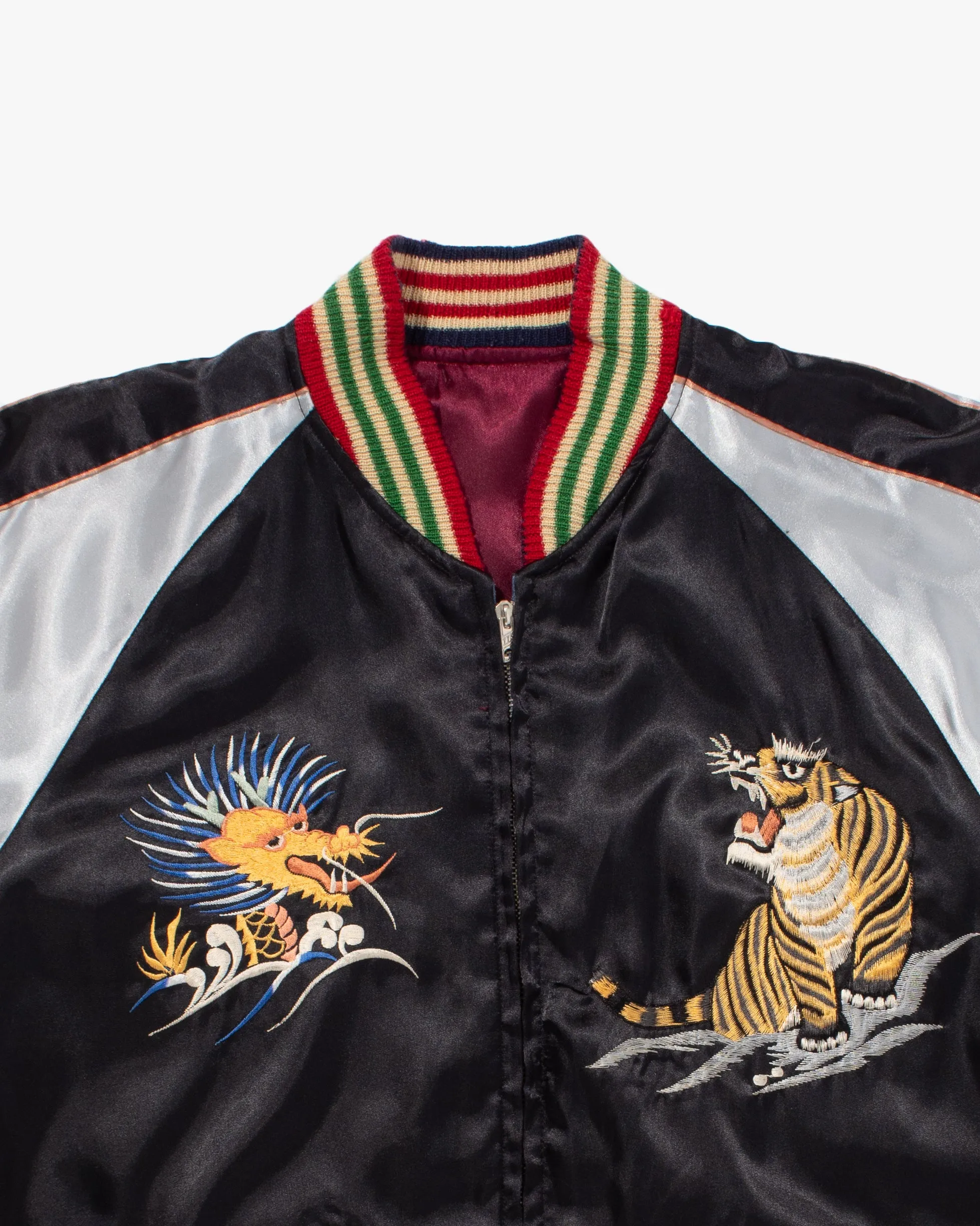 Japanese Repro Souvenir Jacket, Reversible, L, Maroon with Dragon sold by Kiriko product image thumbnail 4