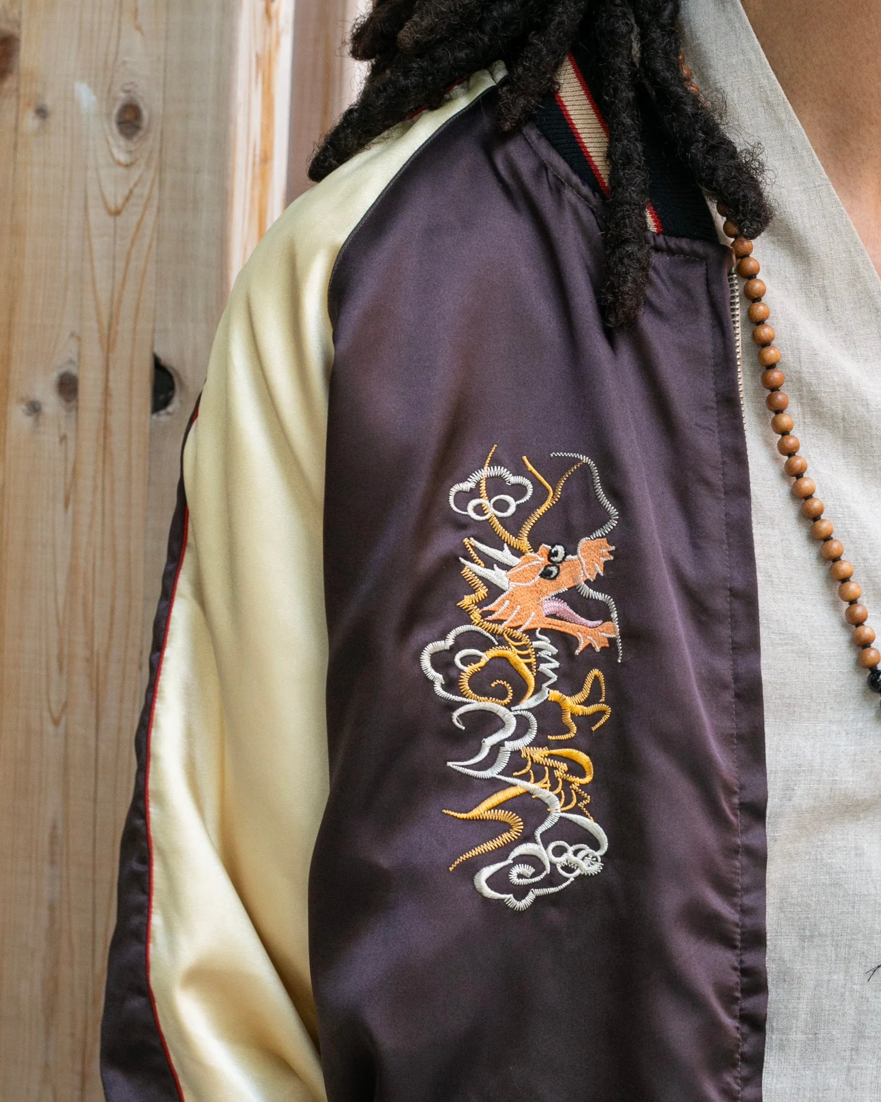Japanese Repro Souvenir Jacket, Reversible, Tiger and Dragon and Map of Japan - M sold by Kiriko product image thumbnail 3