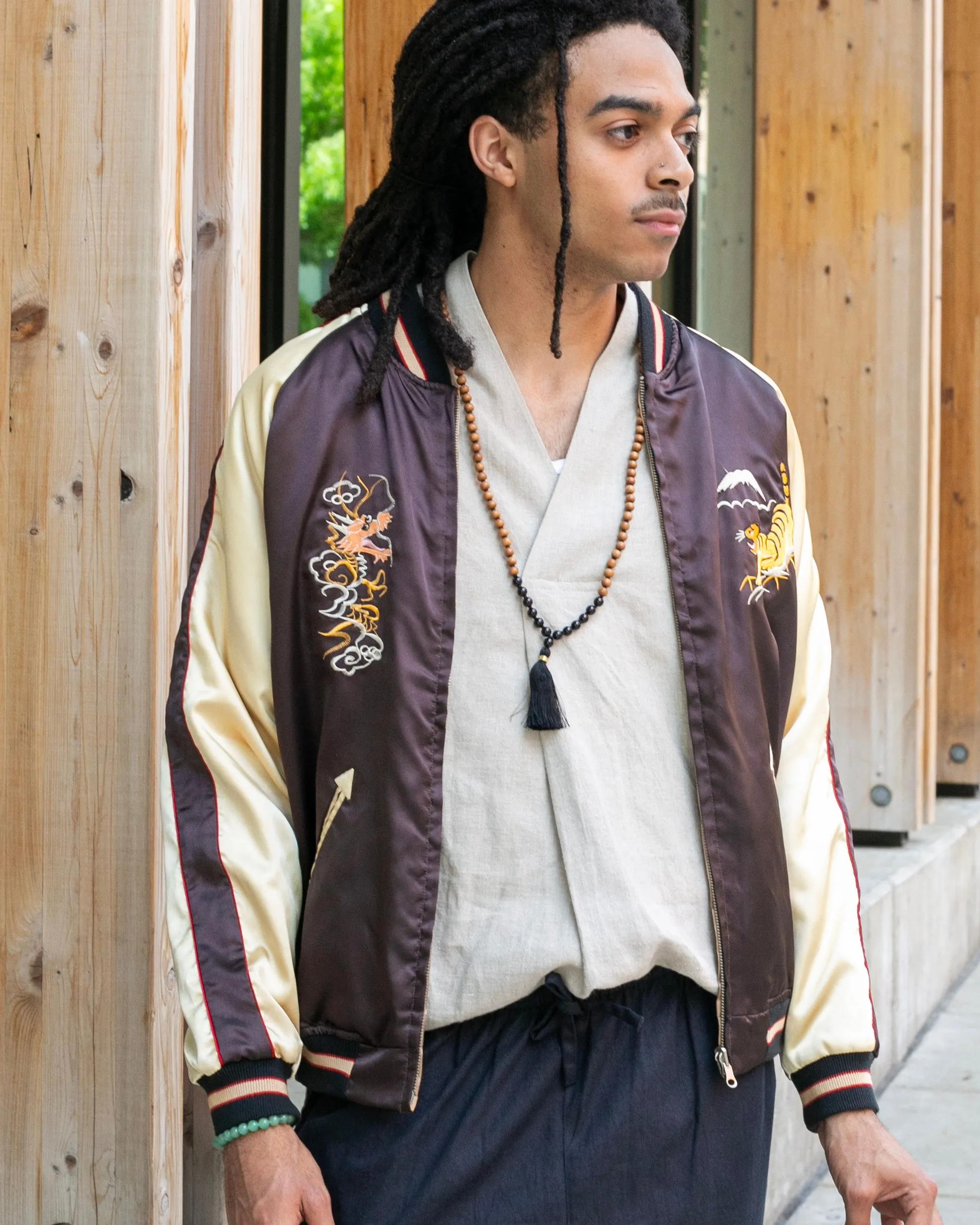 Japanese Repro Souvenir Jacket, Reversible, Tiger and Dragon and Map of Japan - M sold by Kiriko product image thumbnail 2