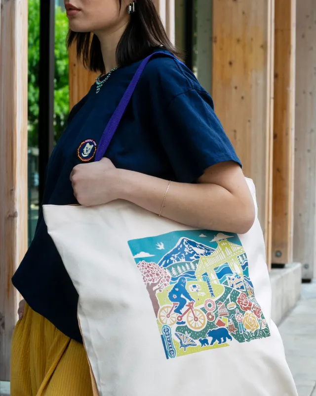 Kokoro Original, Tote Bag, Portland Map sold by Kiriko