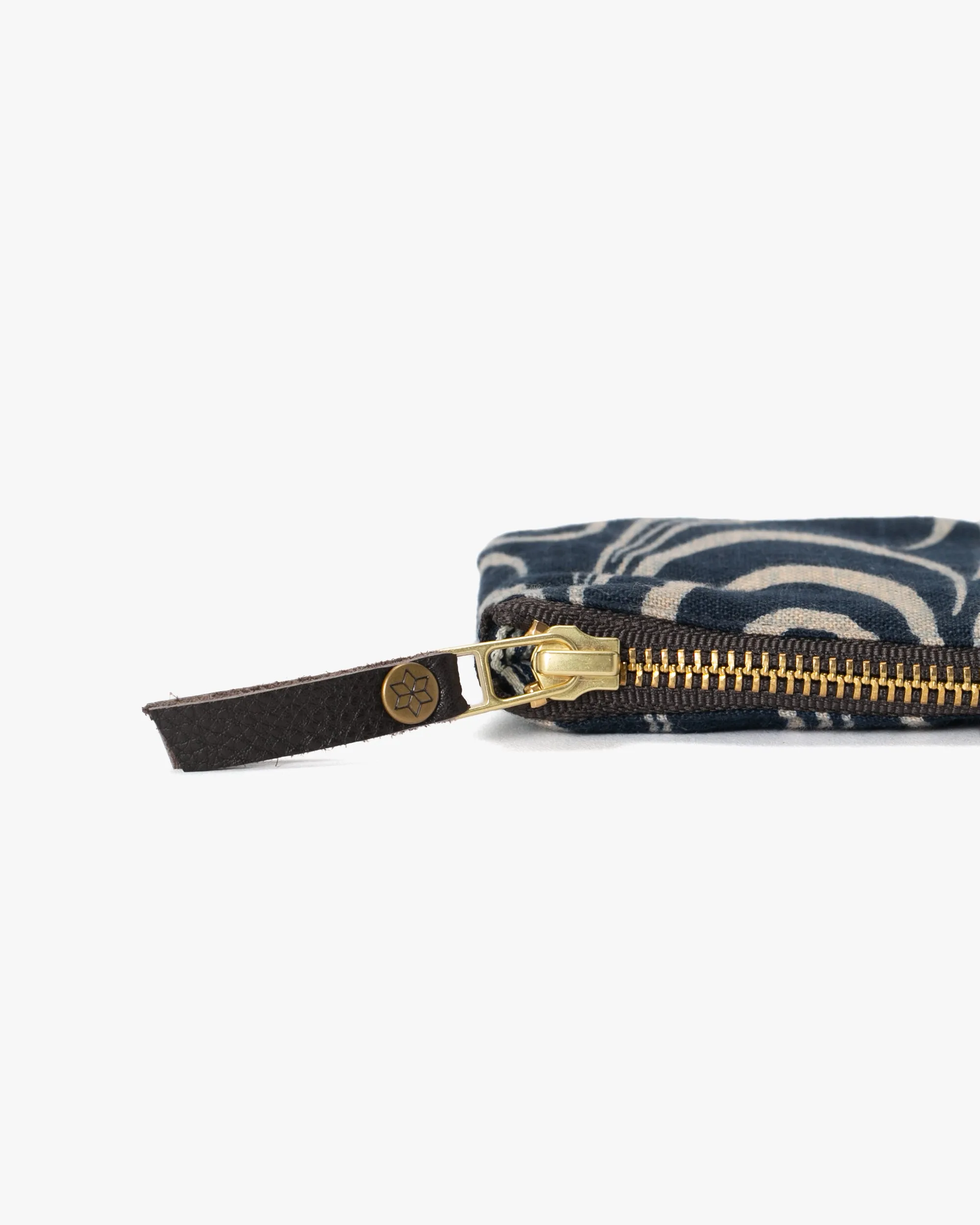 Kiriko Original Zipper Wallet, Indigo Kanzemizumon sold by Kiriko product image thumbnail 2