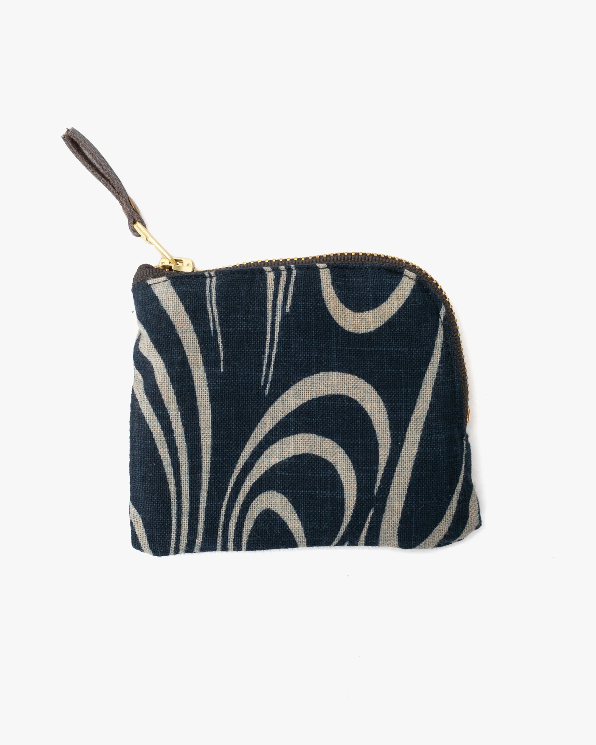 Kiriko Original Zipper Wallet, Indigo Kanzemizumon sold by Kiriko