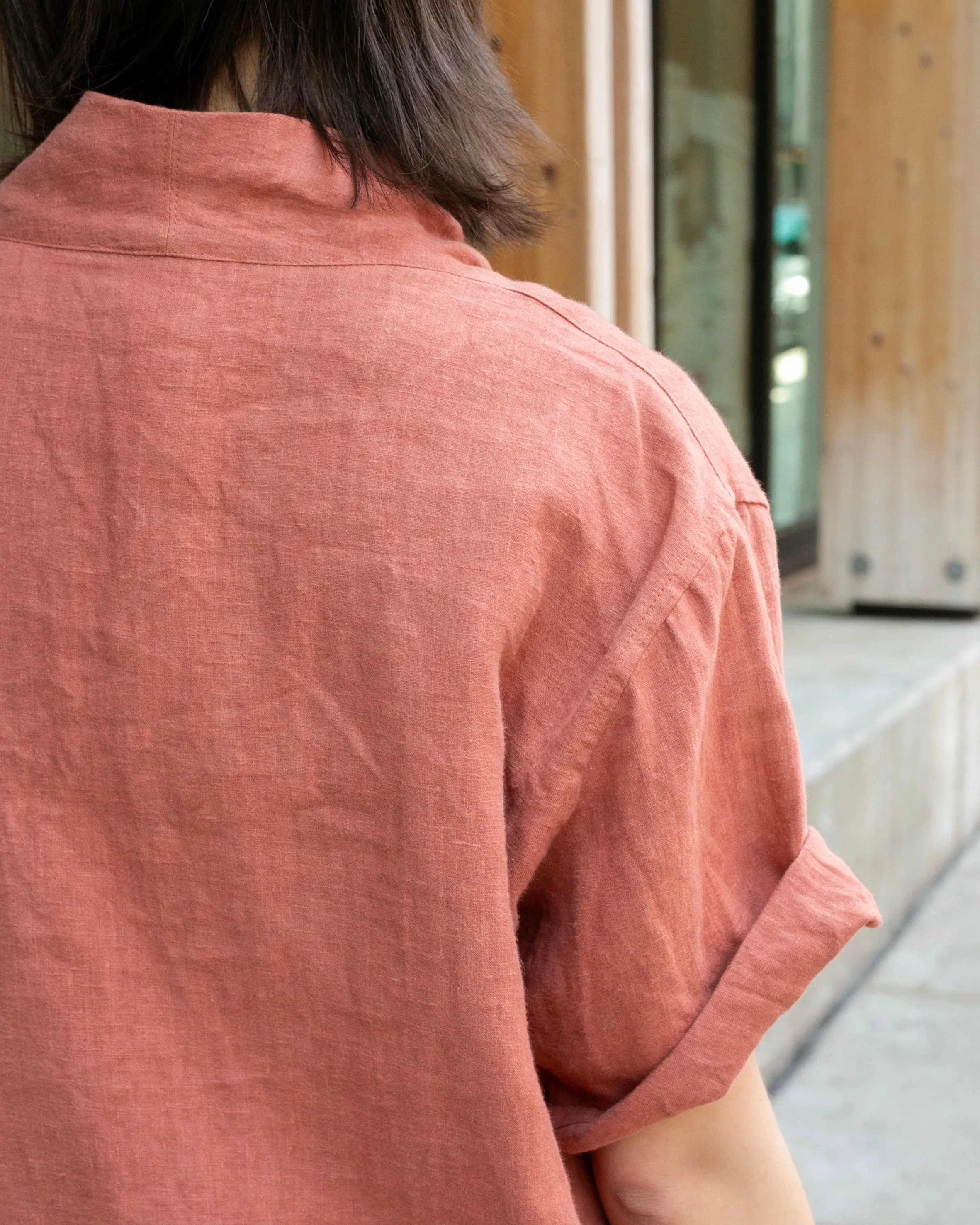 Kiriko Original French Linen Tunic, Burnt Orange sold by Kiriko product image thumbnail 4
