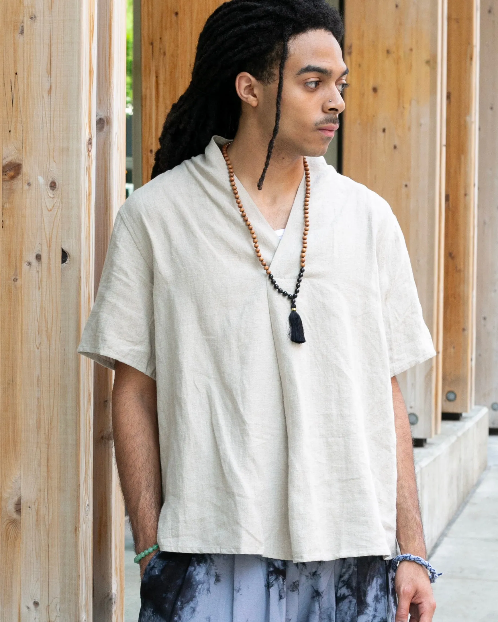 Kiriko Original French Linen Tunic, Beige sold by Kiriko